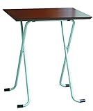 テーブル 角W-62TADダークブラウン/シルバー