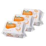 ベビーコットン 貝児楽 ティッシュ メイクアップ おしりふき よだれカバー てぬぐい 綿 敏感肌 顔拭きシート 無蛍光 フェイス用 幹湿両用　赤ちゃん 新生児 成人 吸水 (6パック入)