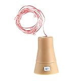 KOBWA ワインボトルライト ワイヤーライト 太陽エネルギー 10LED ストリングライトガラスボトル用 ライトDIY 装飾 結婚式 雰囲気を作る LEDイルミネーションライト バー パーティー用 