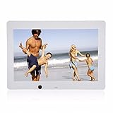 Becoler 14" High-definition Ultra-thin With Motion Sensor White Digital Photo Frame MP3 Video Player