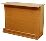 ライフスタイリングショップ  バーカウンター 木製 天然木 収納 幅112.5cm ライトブラウン DL-201LB