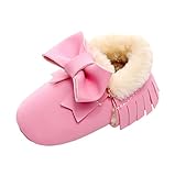 ユニセックスベビー幼児は冬アンチちょう結びのスノーブーツPrewalkerシューズをスリップ秋 (0-6ヶ月, ピンク)
