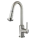 VIGO Astor Single Handle Pull-Down Spray Kitchen Faucet, Stainless Steel [並行輸入品]