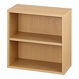 収納ボックス キューブボックス 卓上ラック 小物収納 卓上収納 薄い シンプル 〔棚付きタイプ〕 ナチュラル