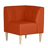 arne ダイニングチェア ソファー L字 カウチソファー コーナーソファー 日本製 完成品 LUNCH コーナー ナチュラル脚 ソフィア ウォームオレンジ