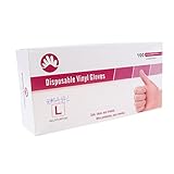 B Blesiya 約100個入り　使い捨て　PVC手袋　高品質　薄い　滑り止め　9.45インチ長さ　透明　全3サイズ - L