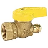 Homewerks vgv-1ga-r3bプレミアムガスヒーターバルブ、メススレッドX Flare、真鍮、1 / 2インチFIP x 9 / 16インチFL