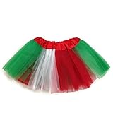 Rush Dance Colorful Ballerina Baby Dress-Up Princess Costume Recital Tutu (Infant 0-3 Years, Red/Whi