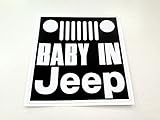 BABY IN Jeep ステッカー/グリル【マットブラック】H125×W115mm　ラングラー　チェロキー