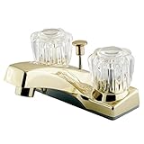 Kingston Brass KB102 Two Handle 4 in. Centerset Lavatory Faucet with Retail Pop-up