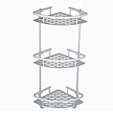 Home-Neat シャワーラック 穴あけ必要無し 風呂場に置く物置 アルミ 三階構造 シャワー用物置 (コーナー)