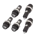 DealMux 5個6mmx30mmタイプヒューズチューブホルダーブラックAC 125V 15A AC 250V 10A