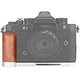 Leftfoto zf レトロハンドグリップLブラケット ローズ木製ハンドグリップ付き Nikon ZFカメラ用 底面アルカクイックリリースプレート内蔵 (シルバー)