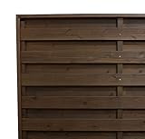 枠付きフェンス 目隠し 国産杉 【４方枠】 幅1270×高さ1740×奥行52ｍｍ DB（ダークブラウン）色