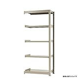 中量棚500kg 連結 幅90×奥行60×高さ210cm 5段 ニューアイボリー 500kg/段