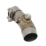 Perfk カワサキ ER6N対応　オートバイ　排気管　ミッドセクション　リンク　パイプ　接続　エルボ　チューブ　銀色