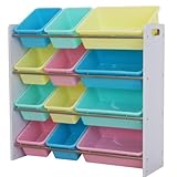 ottostyle.jp TOY BOX (トイボックス) おかたづけ収納ラック スタンダードタイプ （4段タイプ） 【ホワイトラック＆パステルボックス】 おもちゃ箱/おもちゃ収納ボックス