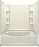 スターリング配管71110110 – 96 Ensemble Bath and Showerキット、60-inch X 42-inch X 72-inch、左側、ビスケット