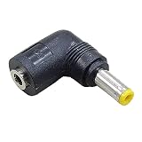 MaxLinker (マックスリンカー) DC端子サイズ変換アダプタ L型 メス側 外径4.0mm 内径1.7mm → オス側 外径5.5mm 内径2.1mm DCアダプタサイズ変換に 電力24v 5Aまで対応 直角タイプ (4.0φ/1.7φ→5.5φ/2.1φ)