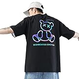 [FEISEDY] Tシャツメンズ 半袖 綿100 春服 大きいカットソーティーシャツ プリントt シャツファッション トップスメンズ レディース おもしろ A8021