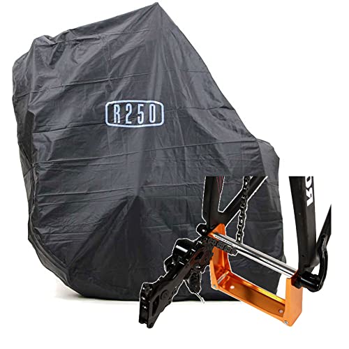 R250 縦型軽量輪行袋のサドル位置ガイド付きデザイン