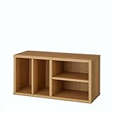 お片付けしやすいキッズ収納ラック　　ナチュラル　タイプ:Ｂ（棚板付き）