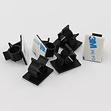 Yongcun Adjustable Cable Management Organizer Clamp Clips Self Adhesive Cable Clamp Nylon Black Pack