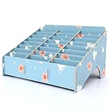 スマホ収納ボックス　リモコン収納ボックス　木製　組み立て式　卓上　収納ボックス　収納ケース　携帯電話　リモコン固定　小物整理　インテリア　大容量　雑貨　便利