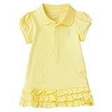 ラルフローレン 半袖 パフスリーブ ワンピース&ブルマ Ruffled polo dress & bloomer ベビー 襟付き ポニー 女の子 (サイズ：12m、カラー：Course yellow）