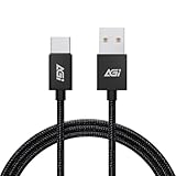 AGI USB Type C ケーブル (USB-A to USB-C 2.0) 【1m/黒】タイプcケーブル 急速充電 USB2.0 3A ナイロン編みコード 超高耐久 60W 速度480Mbps iPhone 16/15 MacBook Pro/Air iPad Pro Galaxy Sony Asus対応 USB C 各種対応 CA138