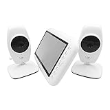 OSEI 7インチLCDモニター付き カメラ2台セット ベビーモニター ワイヤレス 見守りカメラ 無線 遠隔監視カメラ 双方向音声LED/子守唄ナイトビジョン 赤ちゃん専用の防犯カメラ　搭載 介護 赤