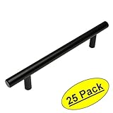 Cosmas 305 – 4 FBフラットブラックキャビネットハードウェアユーロスタイルバーハンドルプル – 4 "穴センター、6 – 3 / 8 "全体長 – 25パック