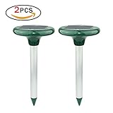 2018超強版 赤いストロボランプ付き ソーラー式 動物、 モグラ、ネズミや害獣撃退 アニマルバリア 超音波 地下モグラ ネズミ などの対応 庭やアウトドア - （2個セット） ソーラー式撃退器