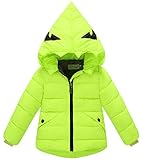 (コ-ランド) Co-land 可愛い 中綿ジャケット 子供服 アウターウエア キッズ綿入りコート 綿服 恐竜造型 ベビー上着 女の子男の子 ジャンパー 冬防寒 グリーン 130