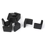 uxcell　家具保護　家具脚カバー　家具フットカバー　家具レッグカバー　フットプロテクション　ゴム　ブラック　30mmx30mm　8個入り