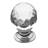 Baldwin 4317.260 Faceted Crystal Polished Chrome Round Cabinet Knob, 1 by Baldwin