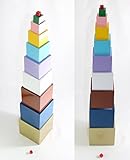 モンテッソーリ　カラータワー　♪大 ♪　Montessori Colored Tower　知育玩具