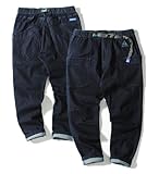 [Gerry] ジェリー ギアパンツ クライミングパンツ ストレッチ デニム チノパン テーパード パンツ メンズ キャンプパンツ (L, インディゴネイビー)