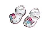 LAZA 可愛い ベビー 女の子 サンダル 靴下 つま先 保護 お花 おしゃれ きれいめ 子供 各サイズ 夏 水泳 海 女児 (内寸12.5cm)