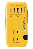 humor handy Plus 充電器 acアダプター AC 2ポート PD30W対応 Type-C 1ポート USB 3ポート 電源タップ [マスタードイエロー]