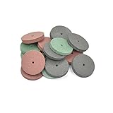 15Pcs ラバーダイヤモンドポリッシャー 3 Colors 22*3 MM 2.35 MM ラボポリッシングホイールシリコーンゴムポリッシャ