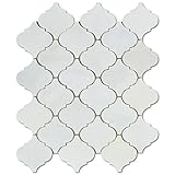 Orientalホワイト( Easternホワイト)大理石Lantern Arabesqueモザイクタイル、ホーニング