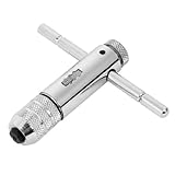 uxcell T型 ラチェット タップレンチ　Tハンドルタップレンチ　メタル製　リーマーレンチ　85mm長さ 　3mm- 6.35mmタップ容量