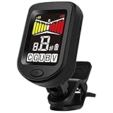 ギター チューナー チューナー ギター クリップチューナー 高精度 自動オフ機能付き 小型ブラック