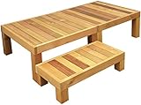 日本製 高耐候性 レッドシダー ウッドデッキ キット(ステップ台付) 0.5坪セット ライトオーク(塗装済モデル) 91cm×182cm 米杉 RD-Y2-LO