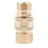 P Prettyia 圧力ワッシャー ホースアダプター 真ちゅう カプラー　高圧洗浄機用アクセサリ クイックコネクタ 　 - A