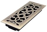 Accord AMFRABV412 Floor Register with Victorian Design, 4-Inch x 12-Inch(Duct Opening Measurements),