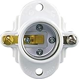 Eaton s752 W-sp 660-watt 250-volt MediumベースキーレスCleatソケット、ホワイト