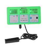 KKmoon 水質テスター 　デジタル水質テスター 　LCDデスプレイ　pH / RH / EC(TDS) / TEMPテスター　pH/TDS-216