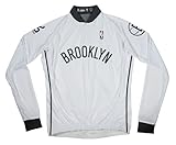 NBA Brooklyn Netsメンズ長袖サイクリングジャージー XS ホワイト